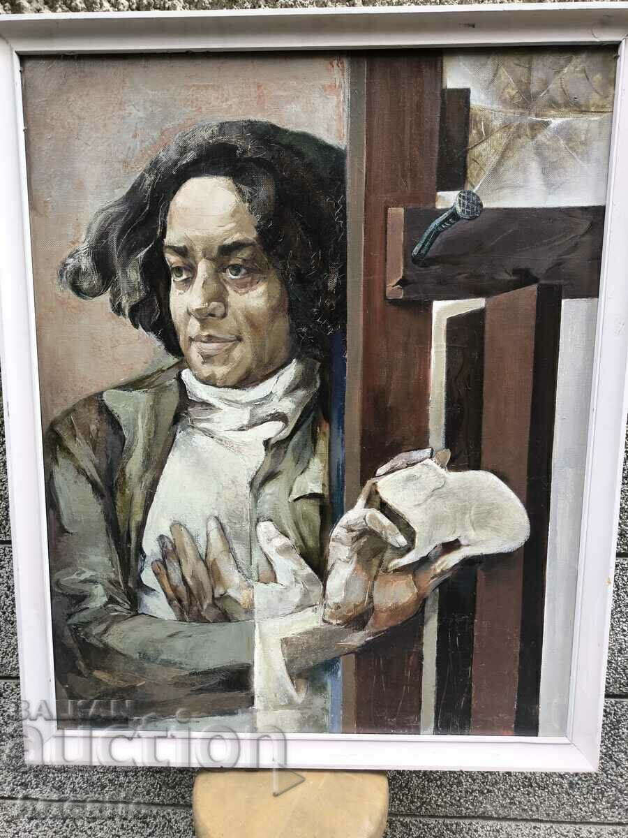 Mariana Genova - male portrait, oil on canvas - 7