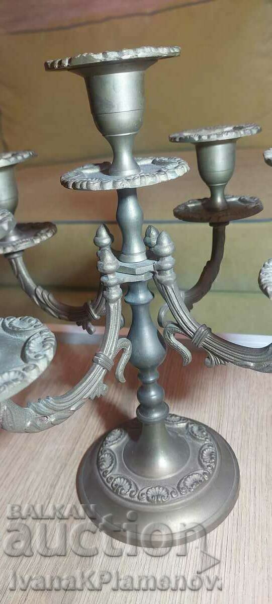 Доставка на Свещник бронз отличен масивен