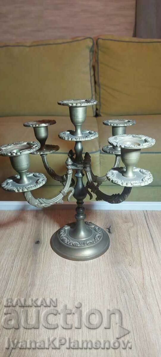 Candlestick bronze excellent massive