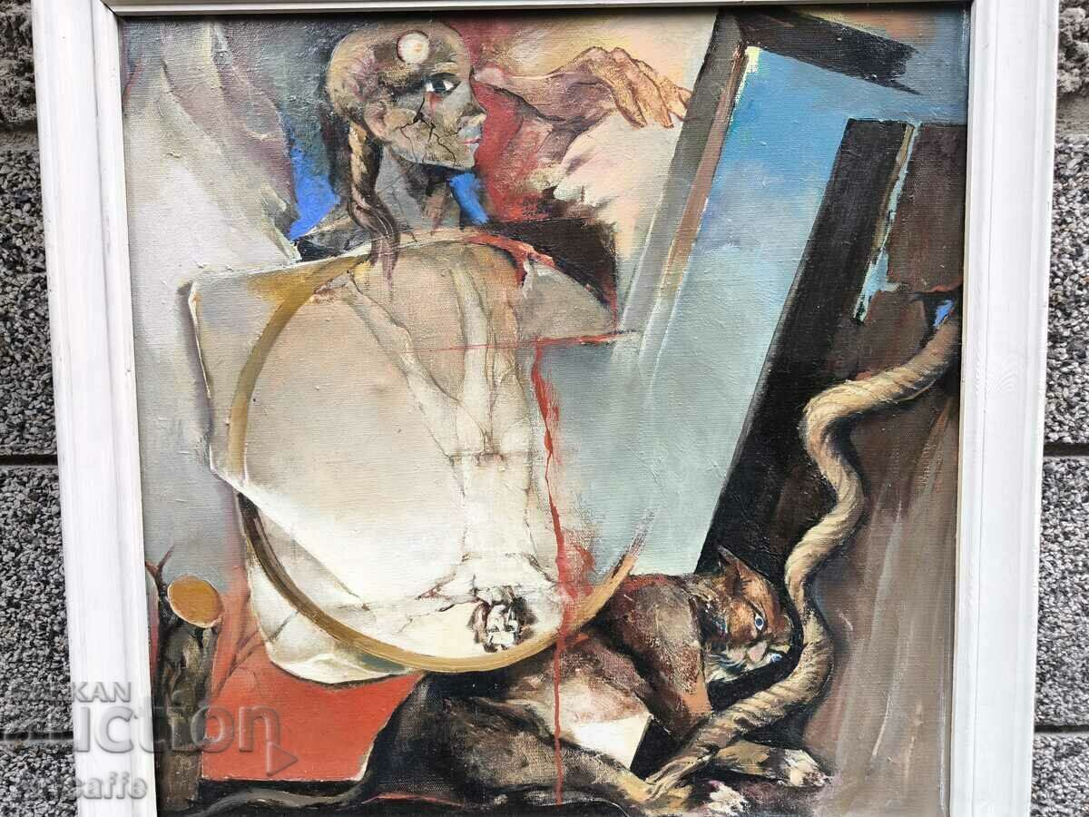 Licitație Mariana Genova - Omul Vetruvian, ulei pe pânză