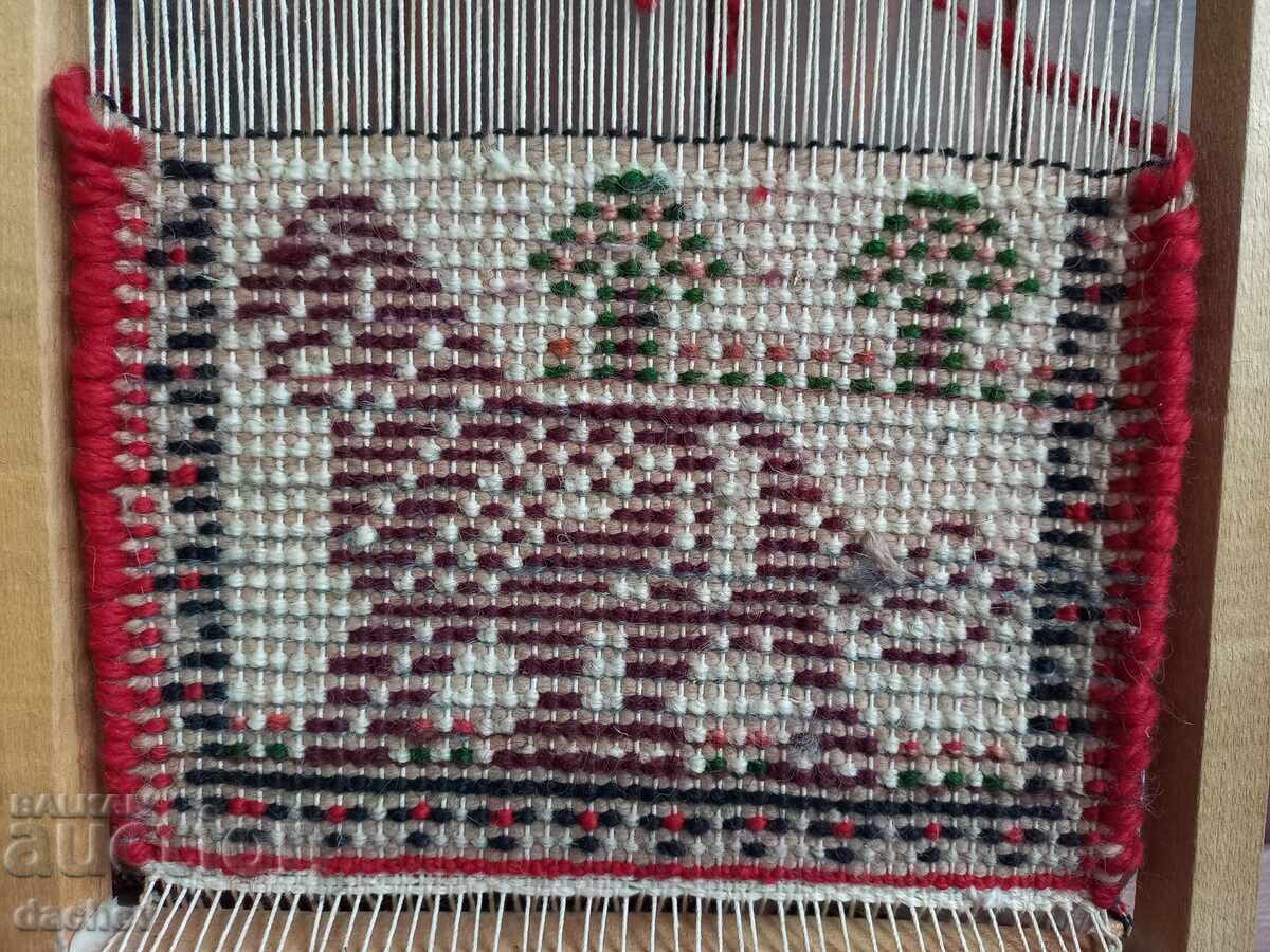 Баба тъче килим с лъв на стан музей механа - УНИКАТ! - 7