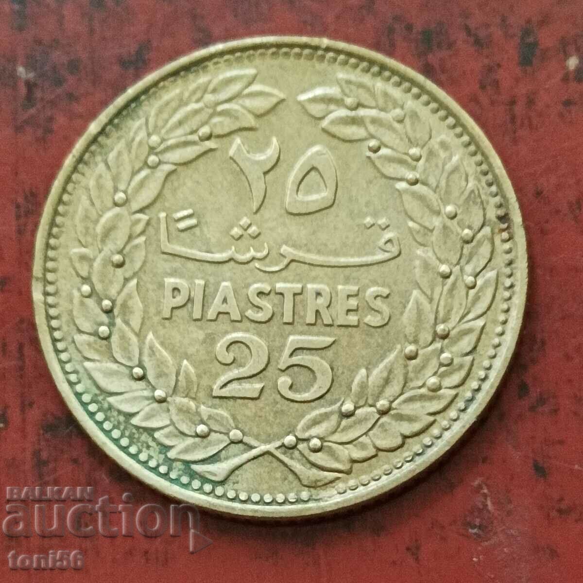 Liban 25 de piastri 1970