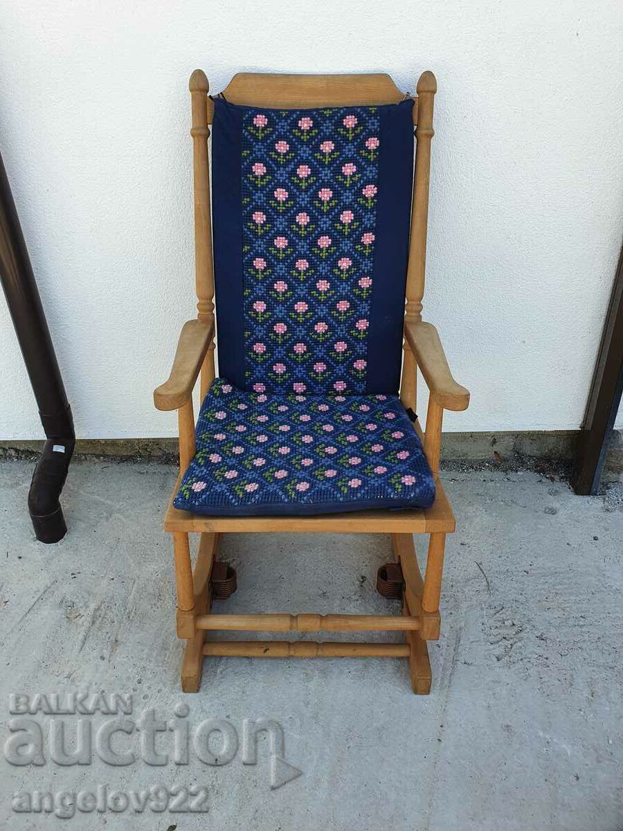 Beautiful vintage solid wood rocking chair