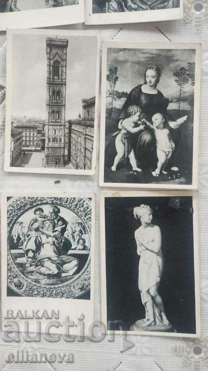 Retro cards Florence 9 pcs 1936 with price 10.00 BGN | € 5.11 Retro cards Florence 9 pcs 1936 with price 10.00 BGN | € 5.11