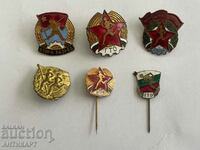 6 pieces badges signs communist Bulgaria GTO screw