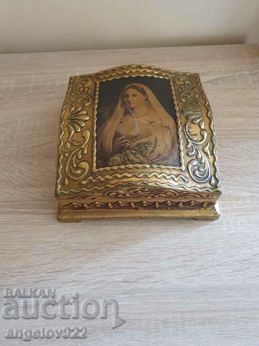 Beautiful old wooden jewelry box!