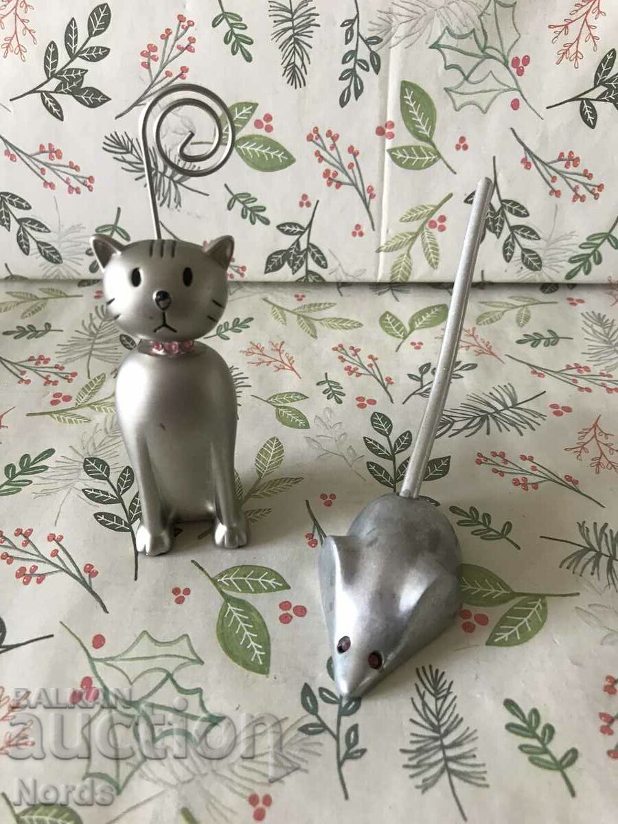 Metal kitten and mouse