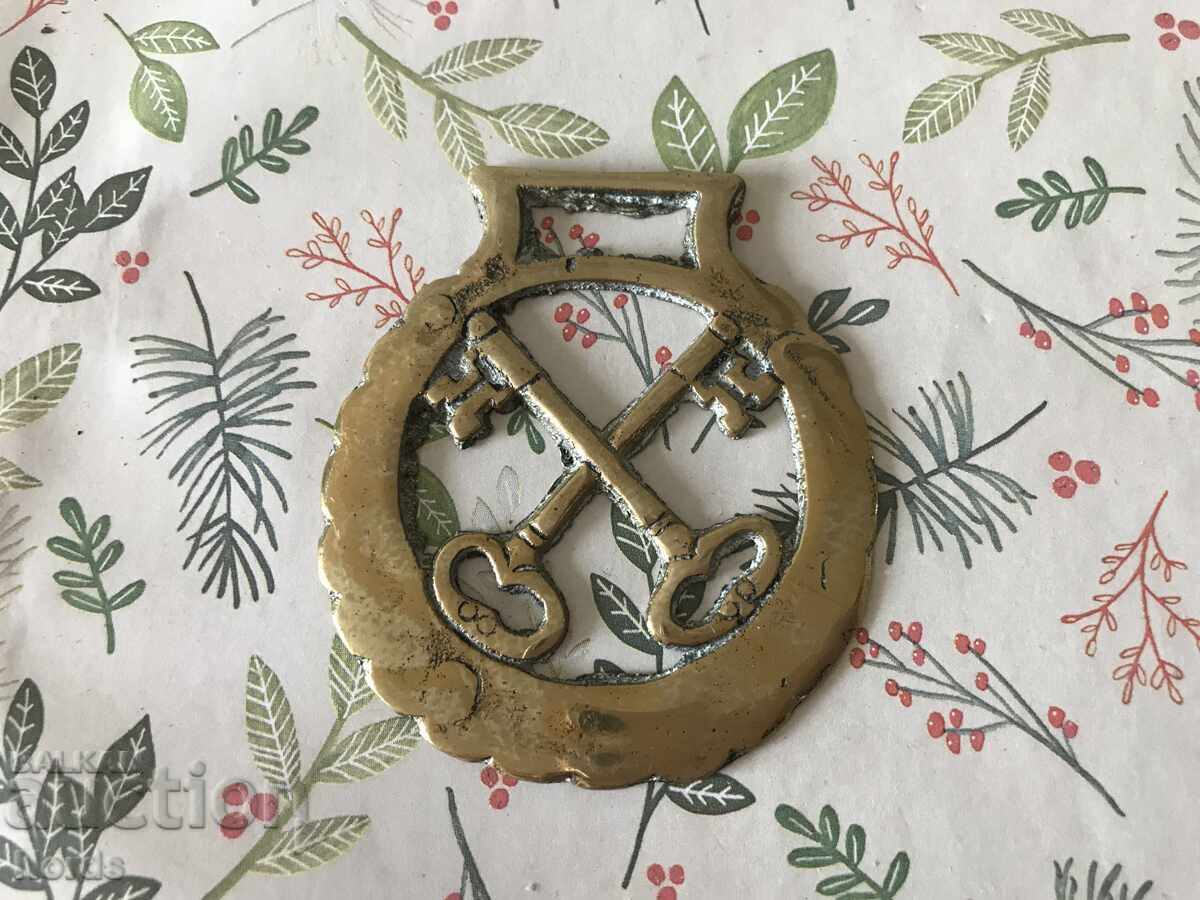 Brass medallion