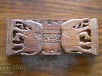 Antique wooden shelf - wood carving - India