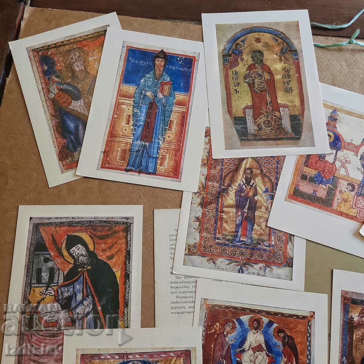 Set of cards Armenian miniature, portrait - 5 Set of cards Armenian miniature, portrait - 5