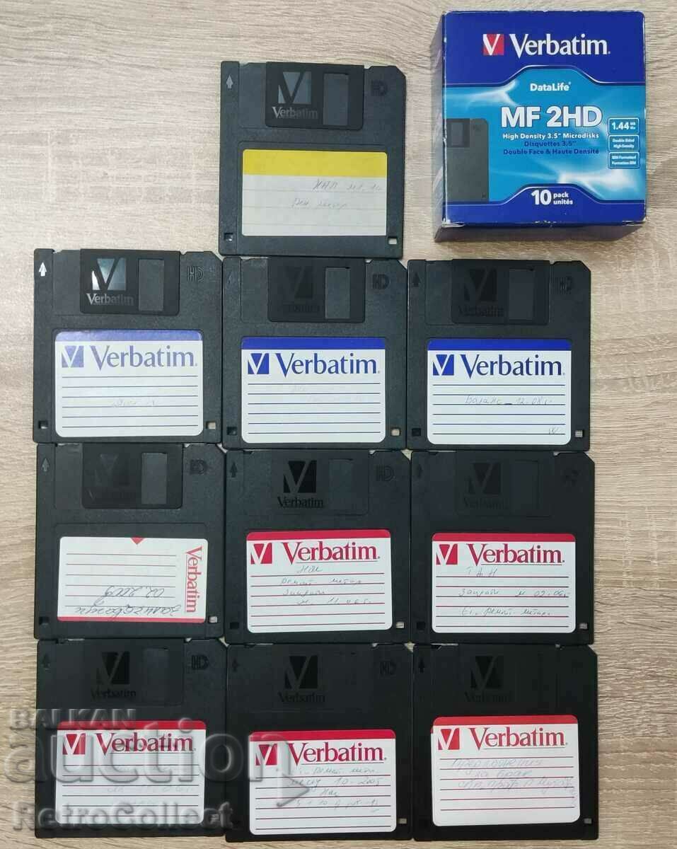 Флопи дискети Verbatim MF 2HD - 1.44Mb - 10бр. floppy disk