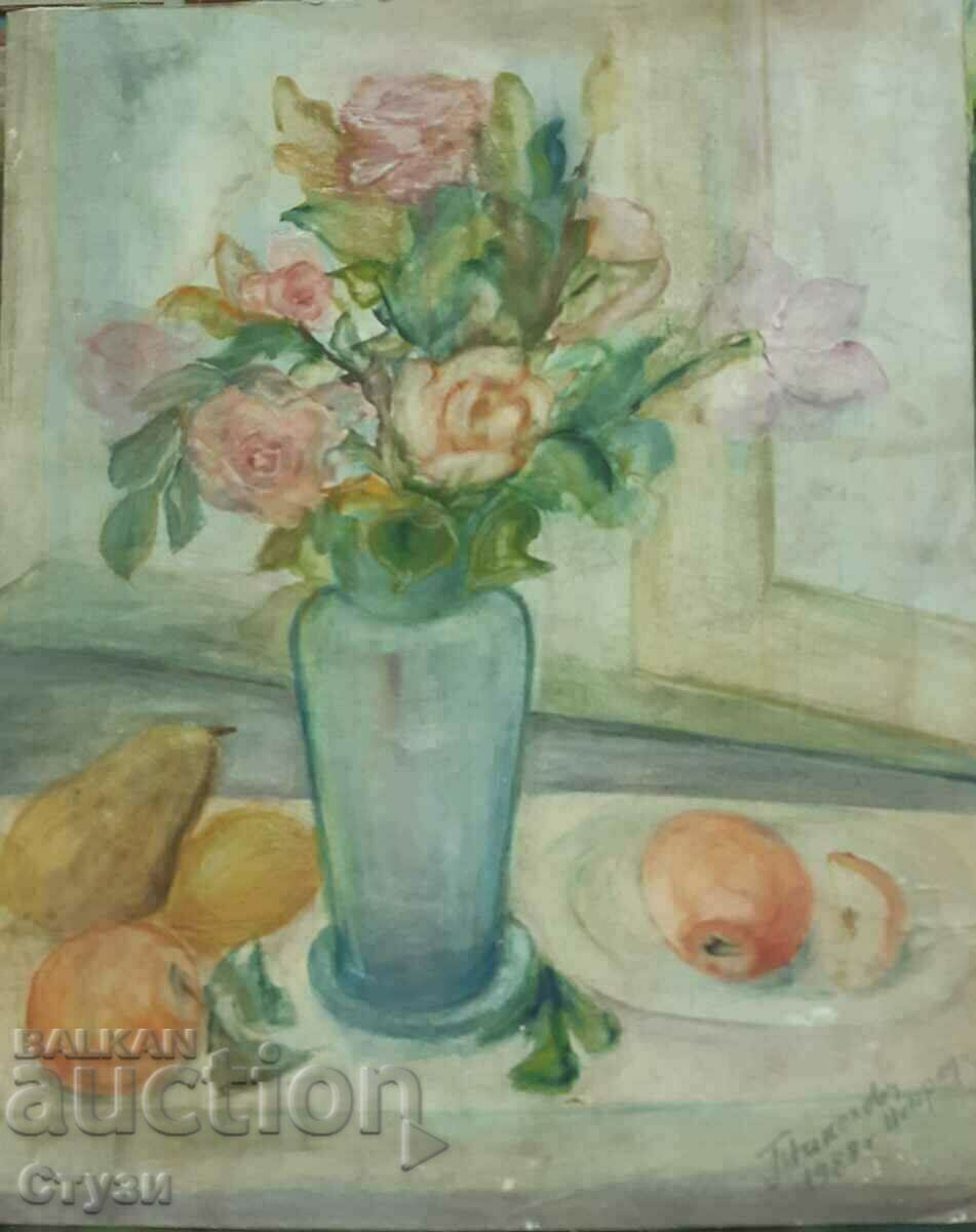 Painting "Still life", G. Nikolova, mixed media 61x49 cm