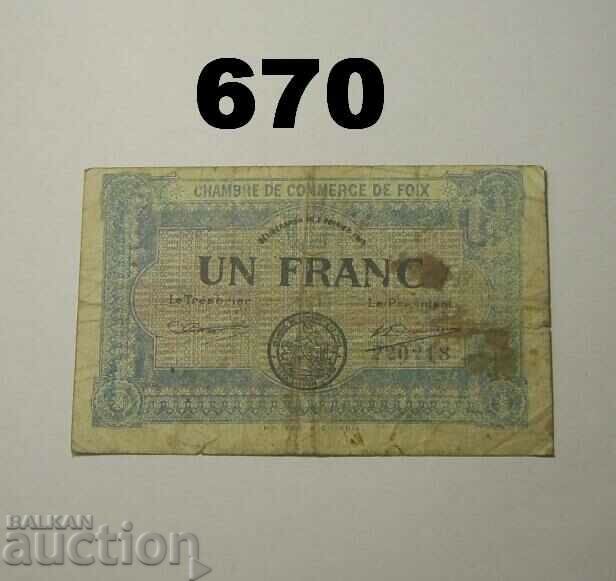 France Foix 1 φράγκο 1915 (/1920/)