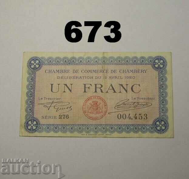 Γαλλία 1 Φράγκο 1920 Chambery VF+