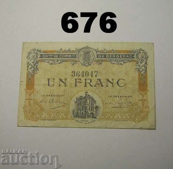 Franta 1 franc 1918 Bergerac VF