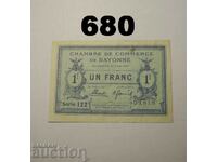 France 1 franc Bayonne 1920 XF