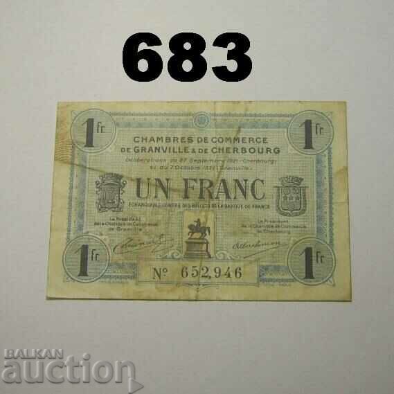 France 1 franc 1921 Granville & Cherbourg