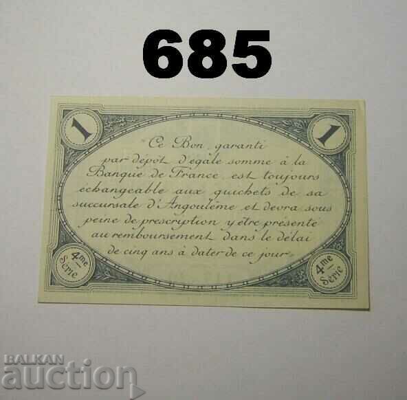 France 1 franc 1915 Angouleme ANNULE with price 30.00 BGN | € 15.34