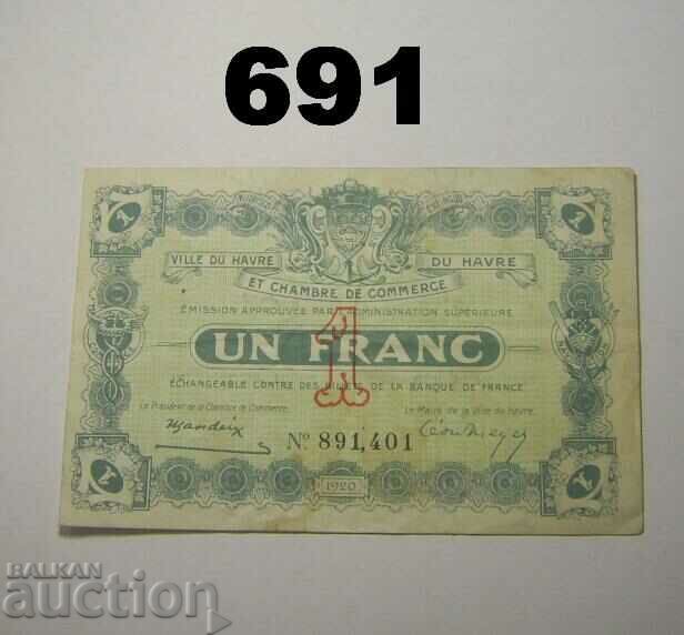 Franta 1 franc 1920 Du Havre