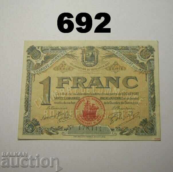 Franta 1 franc 1920 Rochefort sur Mer