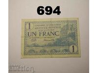 Franța 1 franc 1920 Chateauroux & L'Indre