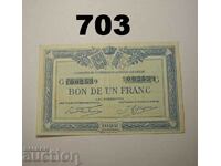 France 1 franc 1922 XF Quimper & De Brest