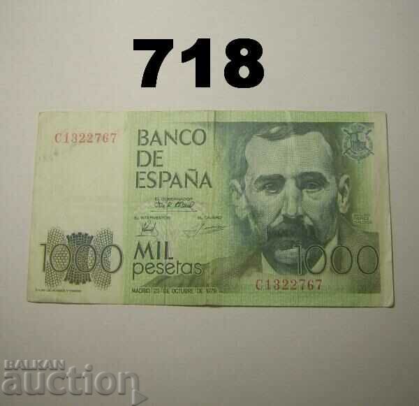 Spain 1000 Pesetas 1979 VF+