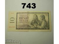 Cehoslovacia 10 Krone 1960 XF+