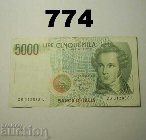 Italy 5000 Lira 1985 VF