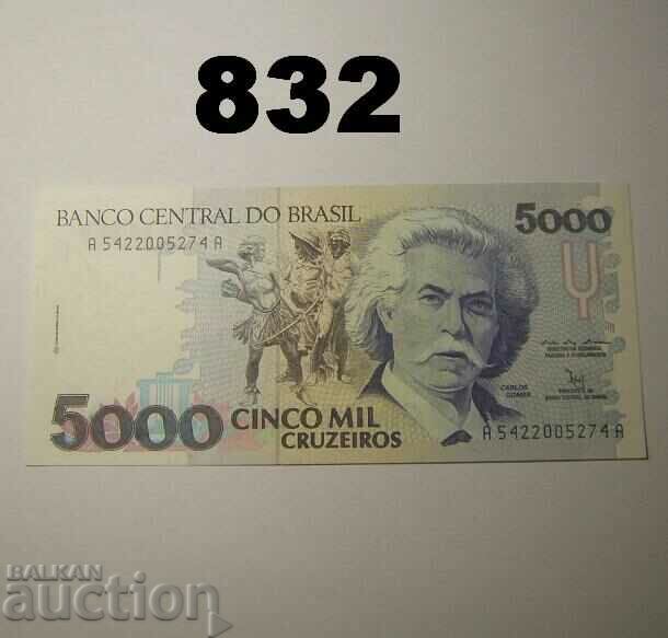 Brazilia 5000 cruzeiros 1992 UNC