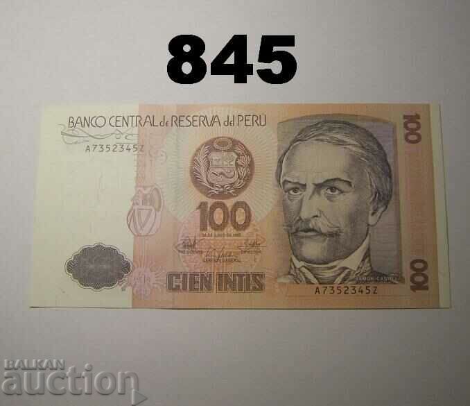 Peru 100 intis 1987 UNC