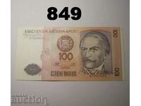 Peru 100 intis 1987 UNC