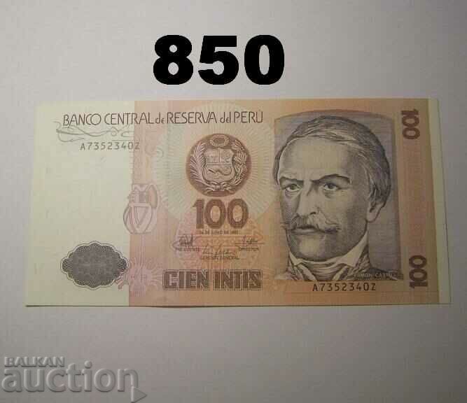 Peru 100 intis 1987 UNC