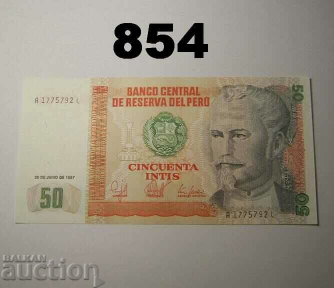 Peru 50 intis 1987 UNC