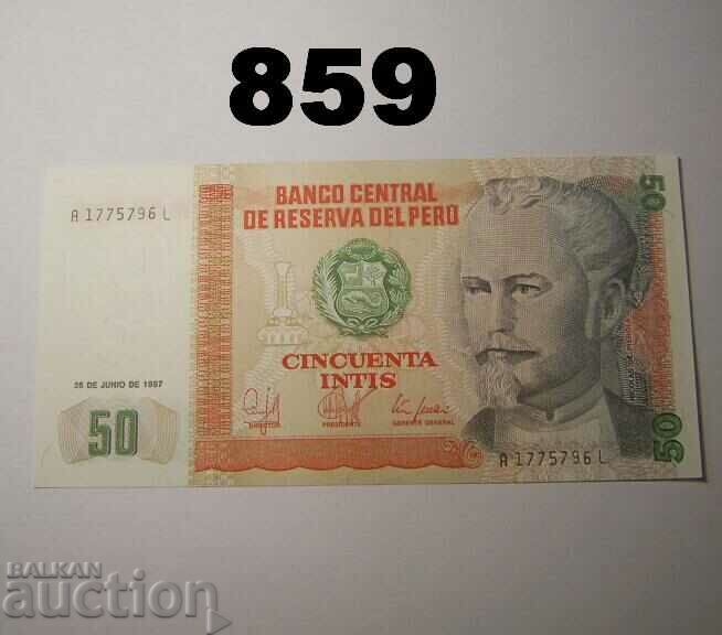 Peru 50 intis 1987 UNC