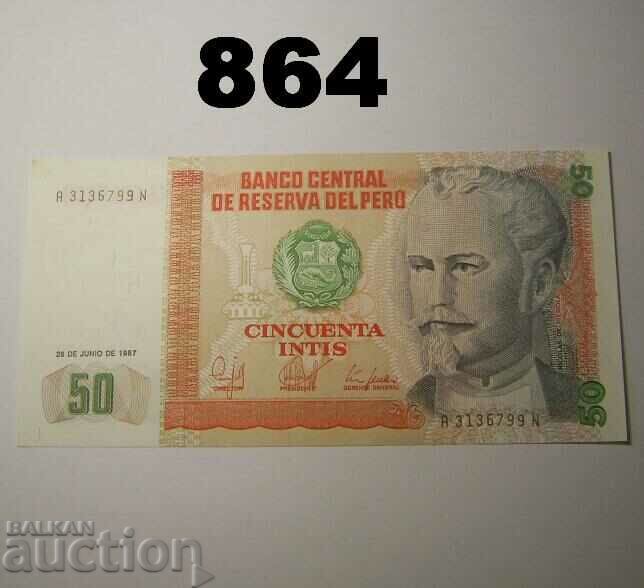 Peru 50 intis 1987 UNC