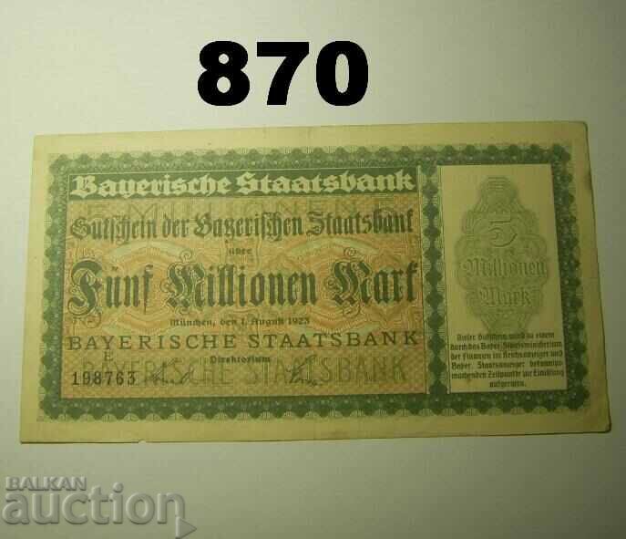 Munchen 5 milioane marca 1923 Observații