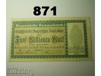 Munich 5 million mark 1923 XF Staatsbank