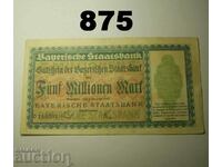 Munchen 5 million mark 1923 Staatsbank