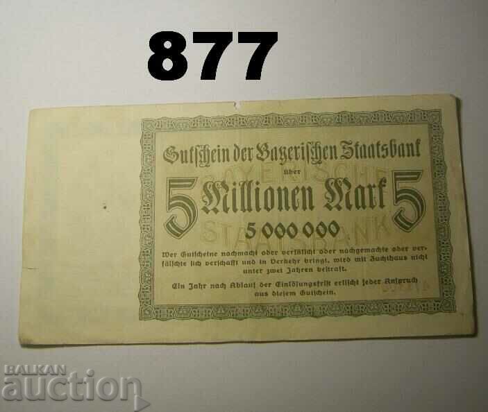 Munchen 5 million mark 1923 Remarks with price 3.00 BGN | € 1.53 Munchen 5 million mark 1923 Remarks with price 3.00 BGN | € 1.53