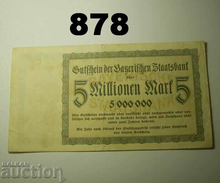 Munchen 5 million mark 1923 Remarks with price 3.00 BGN | € 1.53 Munchen 5 million mark 1923 Remarks with price 3.00 BGN | € 1.53