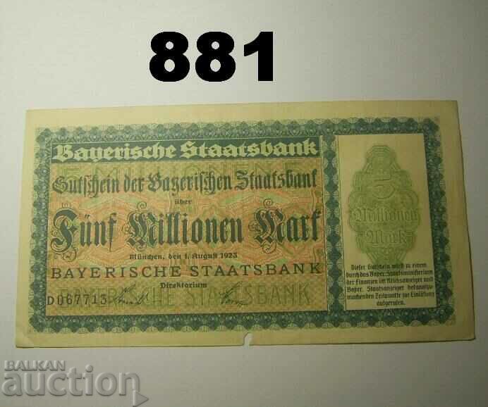 Munchen 5 million mark 1923 Remarks