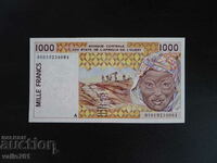 AFRICA DE VEST 1000 FRANC Coasta de Fildeș NOU UNC