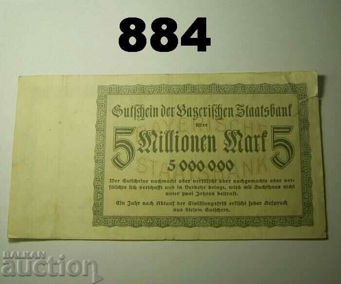 Munchen 5 million mark 1923 Remarks with price 2.00 BGN | € 1.02