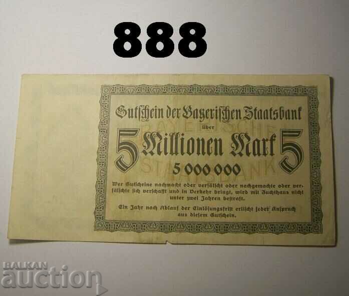 Munchen 5 million mark 1923 Remarks with price 3.00 BGN | € 1.53 Munchen 5 million mark 1923 Remarks with price 3.00 BGN | € 1.53