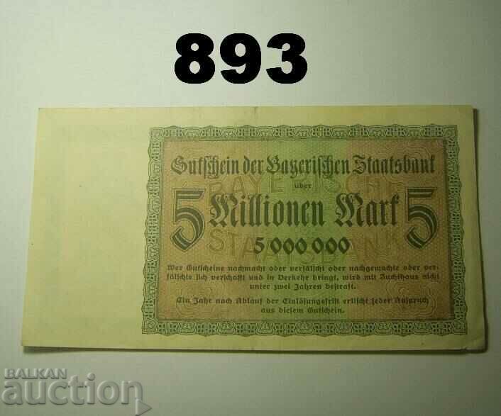 Munich 5 million mark 1923 Staatsbank with price 8.00 BGN | € 4.09 Munich 5 million mark 1923 Staatsbank with price 8.00 BGN | € 4.09