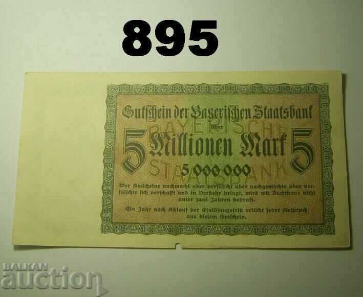 Munich 5 million mark 1923 Staatsbank with price 6.00 BGN | € 3.07 Munich 5 million mark 1923 Staatsbank with price 6.00 BGN | € 3.07