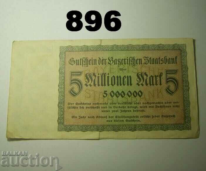 Munich 5 million mark 1923 Staatsbank with price 3.00 BGN | € 1.53 Munich 5 million mark 1923 Staatsbank with price 3.00 BGN | € 1.53