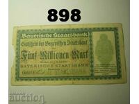 Munich 5 million mark 1923 Staatsbank