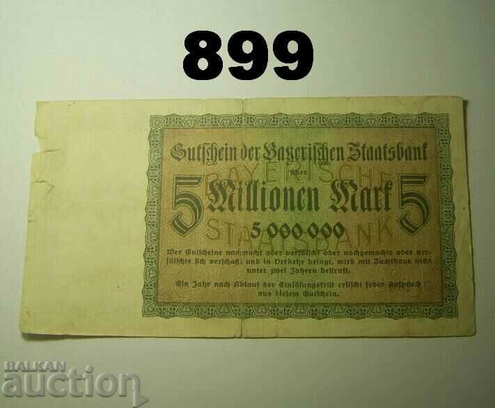 Munich 5 million mark 1923 Staatsbank with price 2.00 BGN | € 1.02 Munich 5 million mark 1923 Staatsbank with price 2.00 BGN | € 1.02